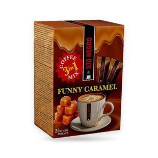 Кавовий напій Rio Negro 3в1 Карамель, 25 стіків &times; 13 г купити CoffeePush