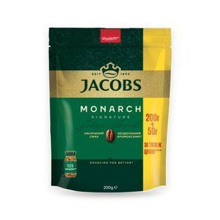 Кава розчинна Jacobs Monarch сублімована, 250 г купити CoffeePush