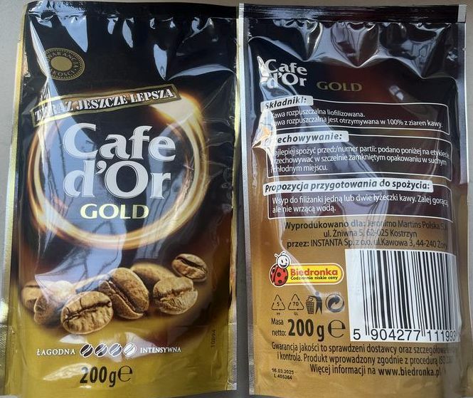 Кава розчинна Cafe d'Or Gold, 200 г купити CoffeePush
