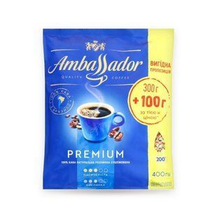 Кофе растворимый Ambassador Premium сублимированный, 400 г купить CoffeePush